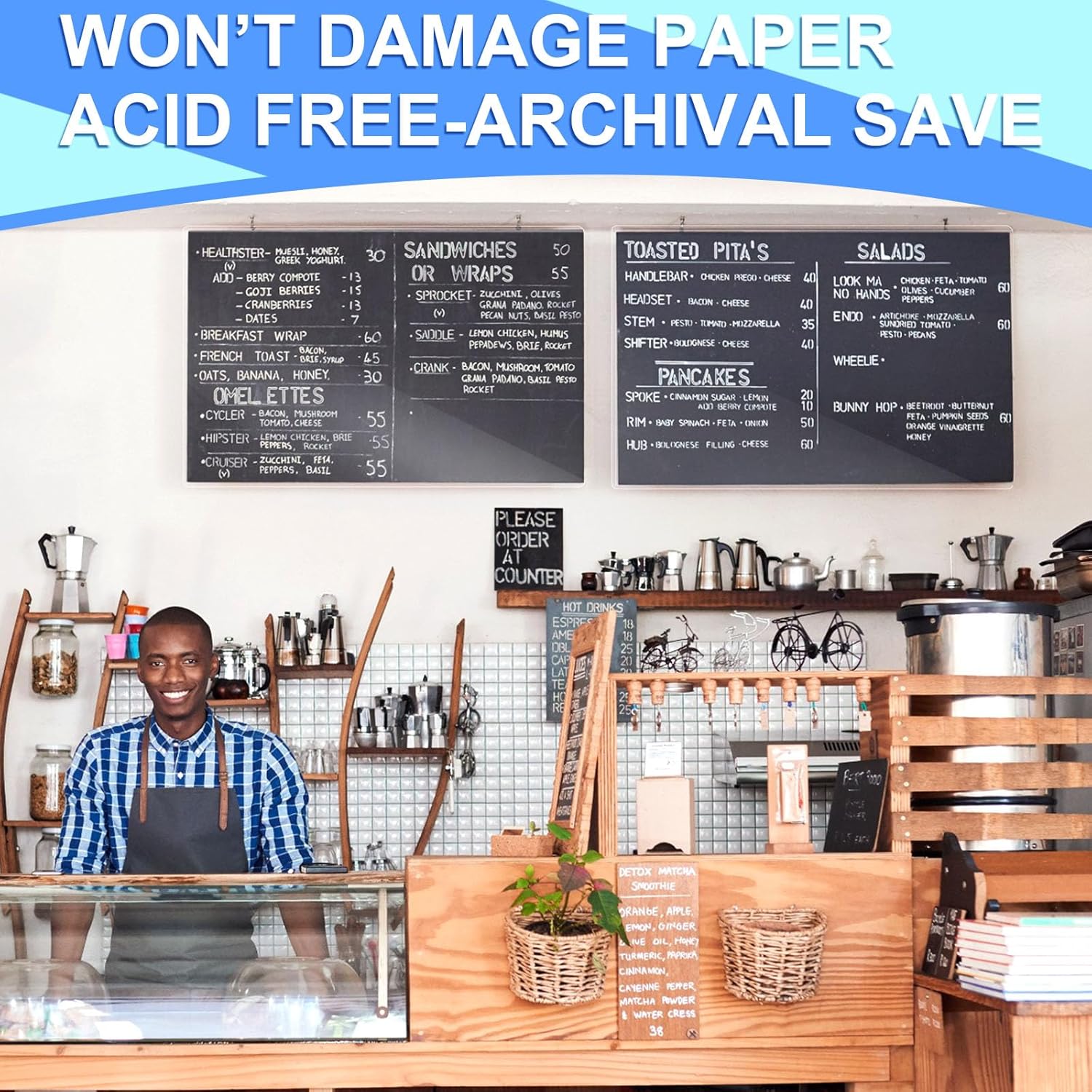 Sherr 2 Pcs Rigid Print Protectors Fit 24 x 36 Inch Poster Paper, Top Loading Page Protectors Plastic Poster Sleeves PVC Clear Sheet Holder to Display Photo Document Magazine Certificate